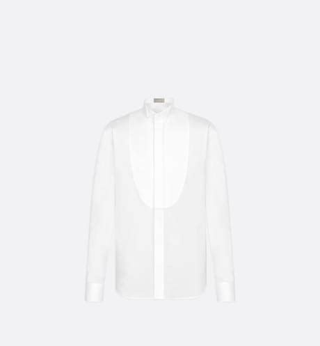 dior smocking|Chemise de smoking Popeline de coton blanc .